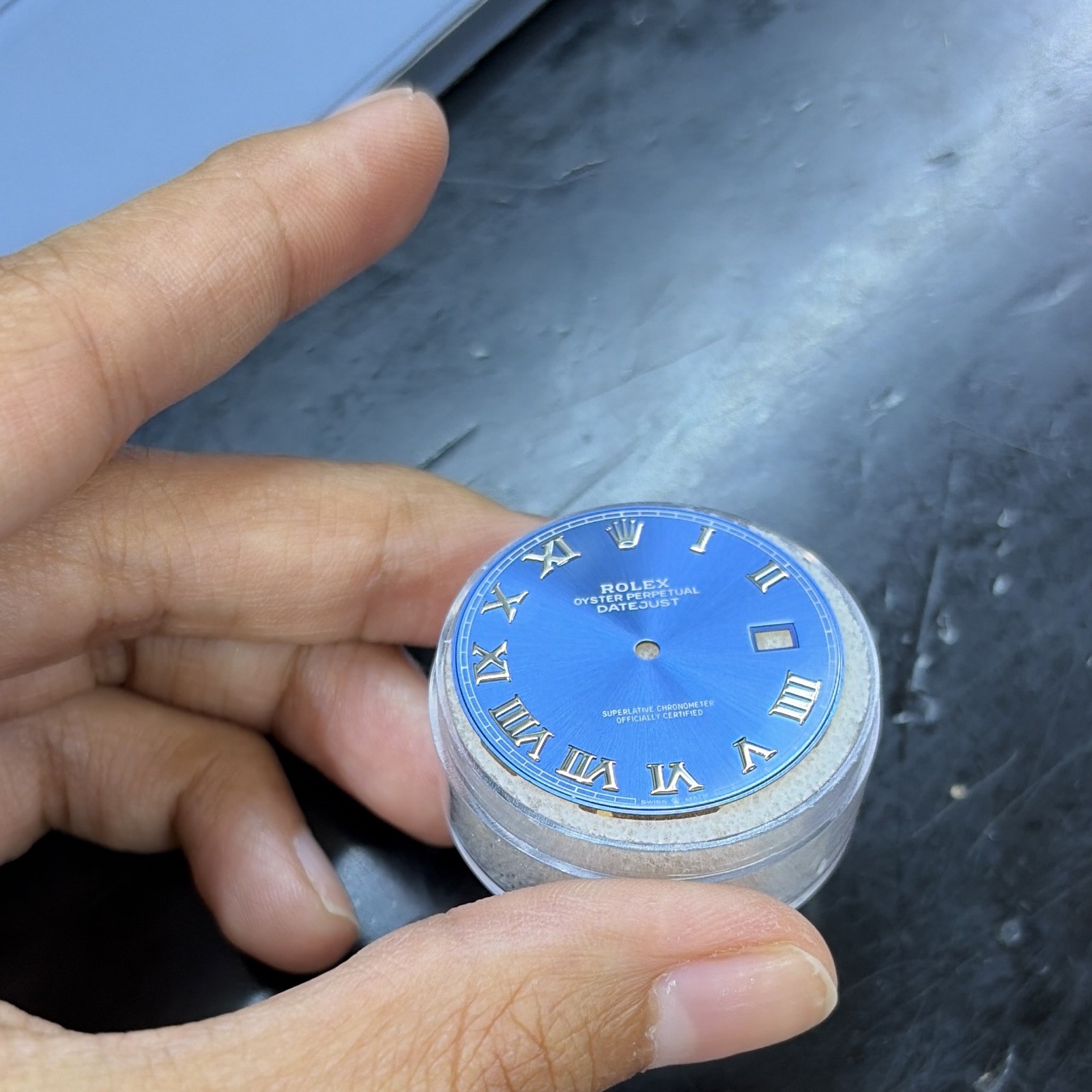 Rolex Datejust 41mm Blue Roman Numerals Gold w/ Date Window 126334