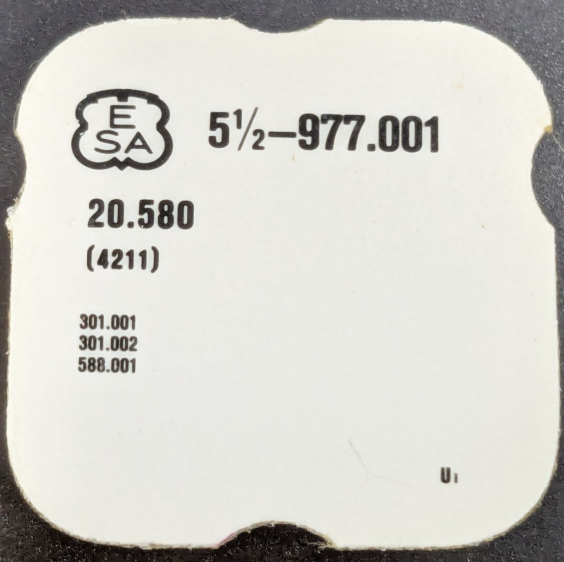 NOS ESA ETA Quartz Watch Cal. 977.001 Rotor Part# 20.580 / 4211