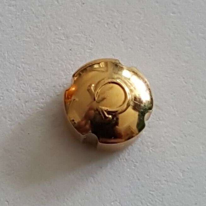 Omega Water Resistant Gold Plated Crown Part Number 42023