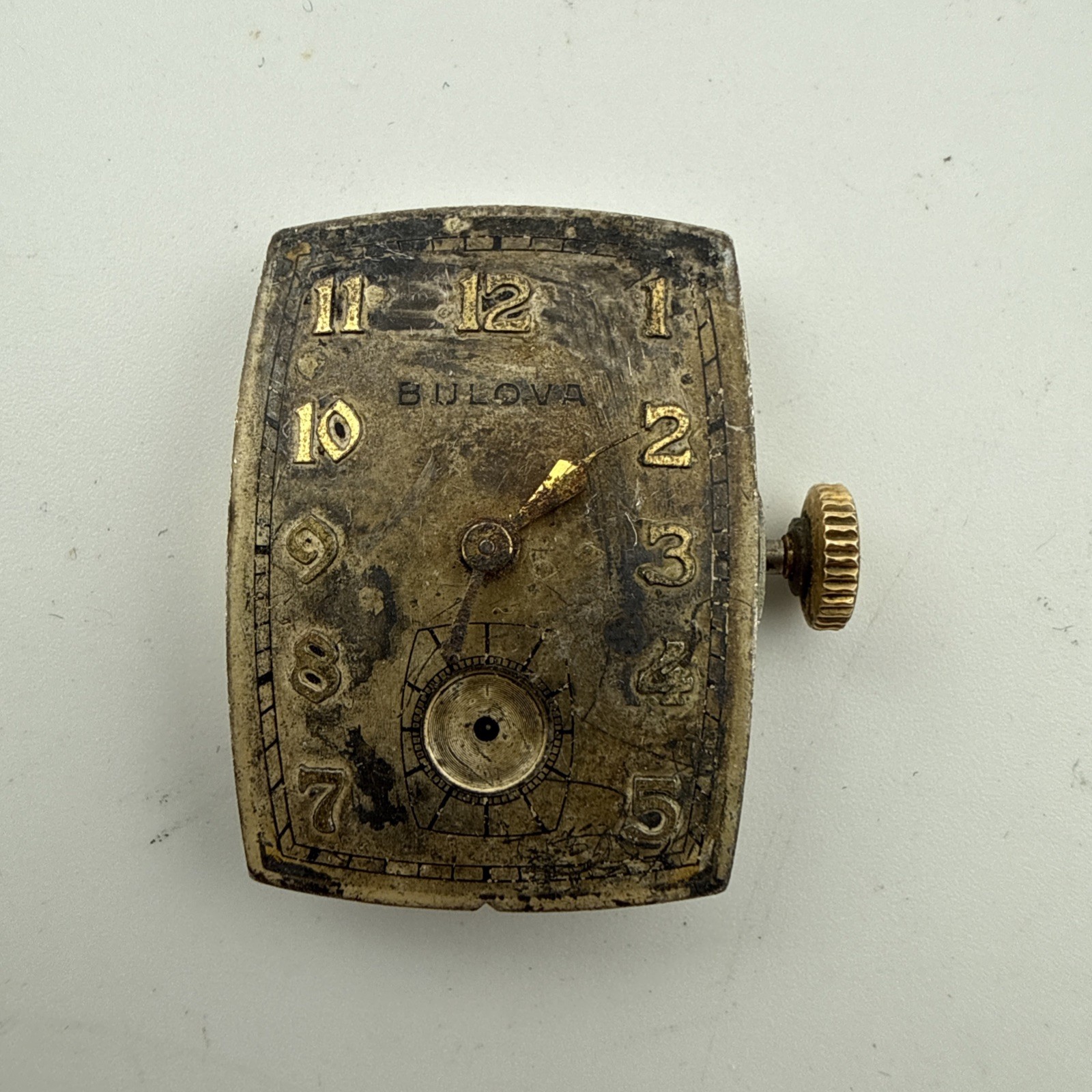 Bulova 8AE 21j Mechanical Watch Movement- For Repair / Parts