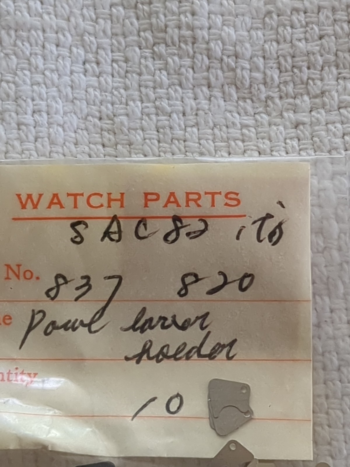 Seiko Sportsman Pawl Lever Holder Part Number 897-820