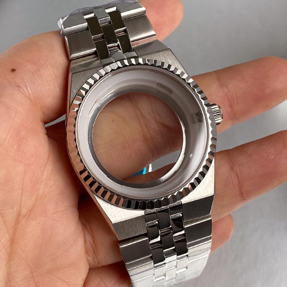 41MM Watch Case Sapphire Glass Fit Land Dweller Style NH35 NH36 (Case+dial+hand)
