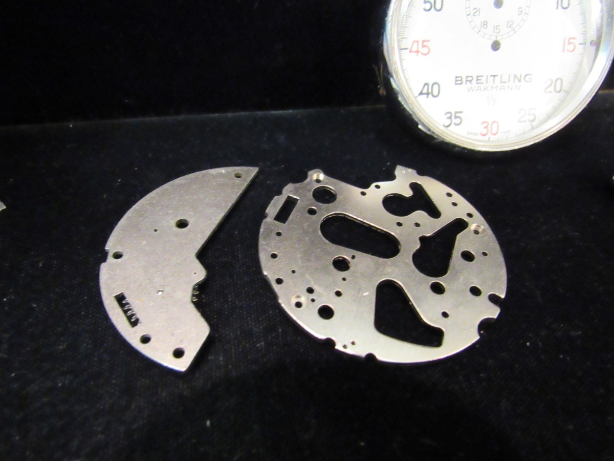 VINTAGE SWISS MADE BRETLING WAKMANN 1/5 STOP WATCH-PARTS ONLY (EZS004448)
