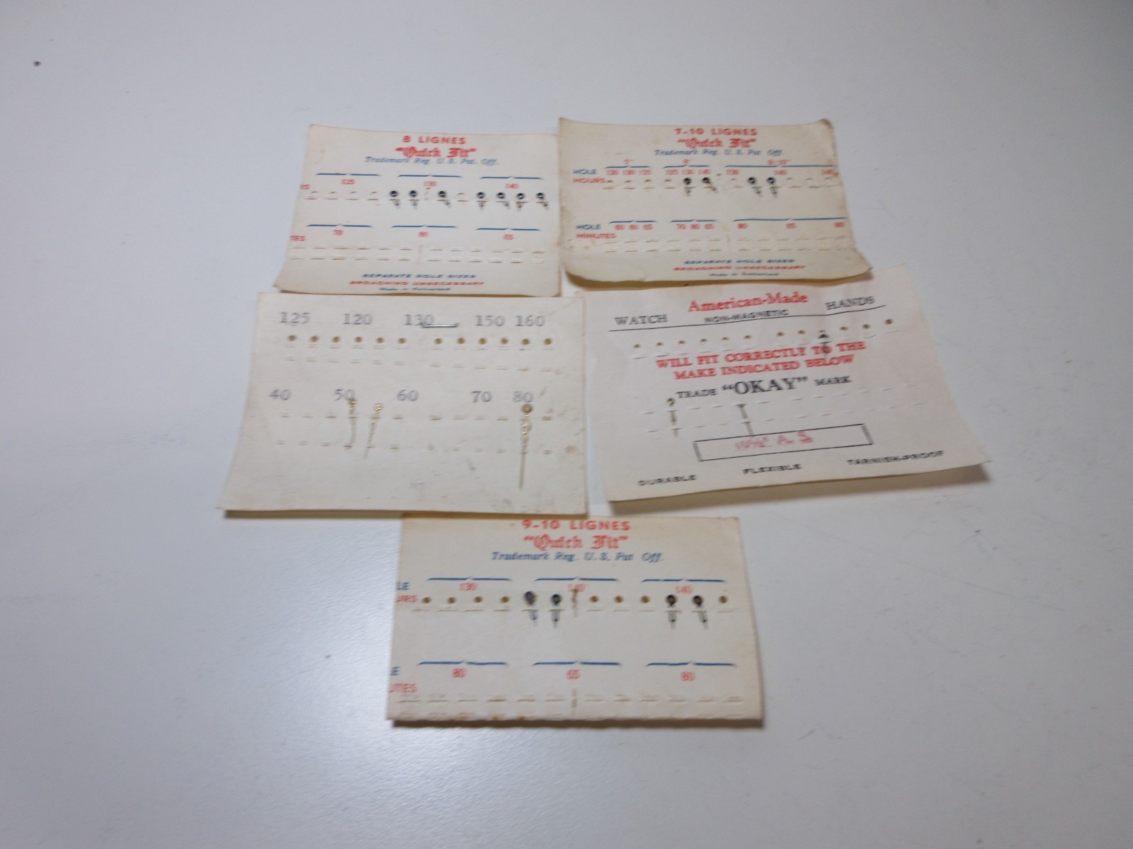ASSORTED LOT WATCH HANDS LOT WATCHMAKER REPLACEMENT PARTS #54