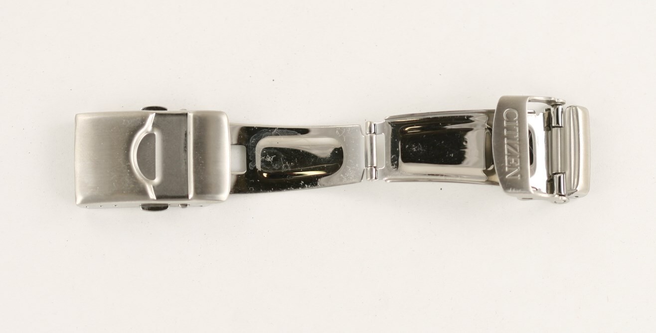 Citizen Men Watch Buckle Clasp Silver Replace Parts Push Button Lock Repair 18mm