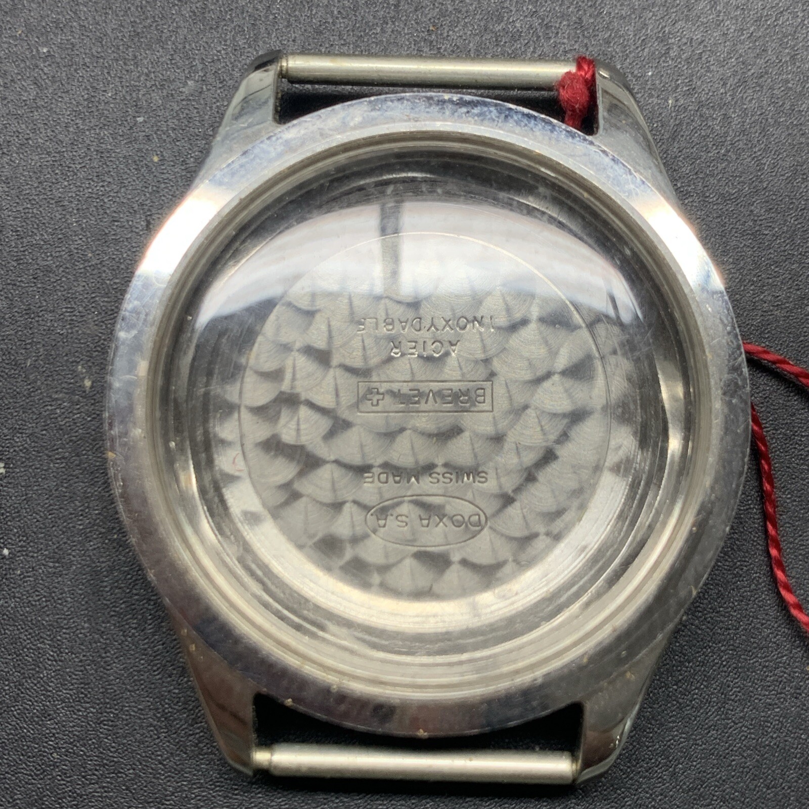 1950s SS NOS Doxa Screw Back Case With Original Tag 13930