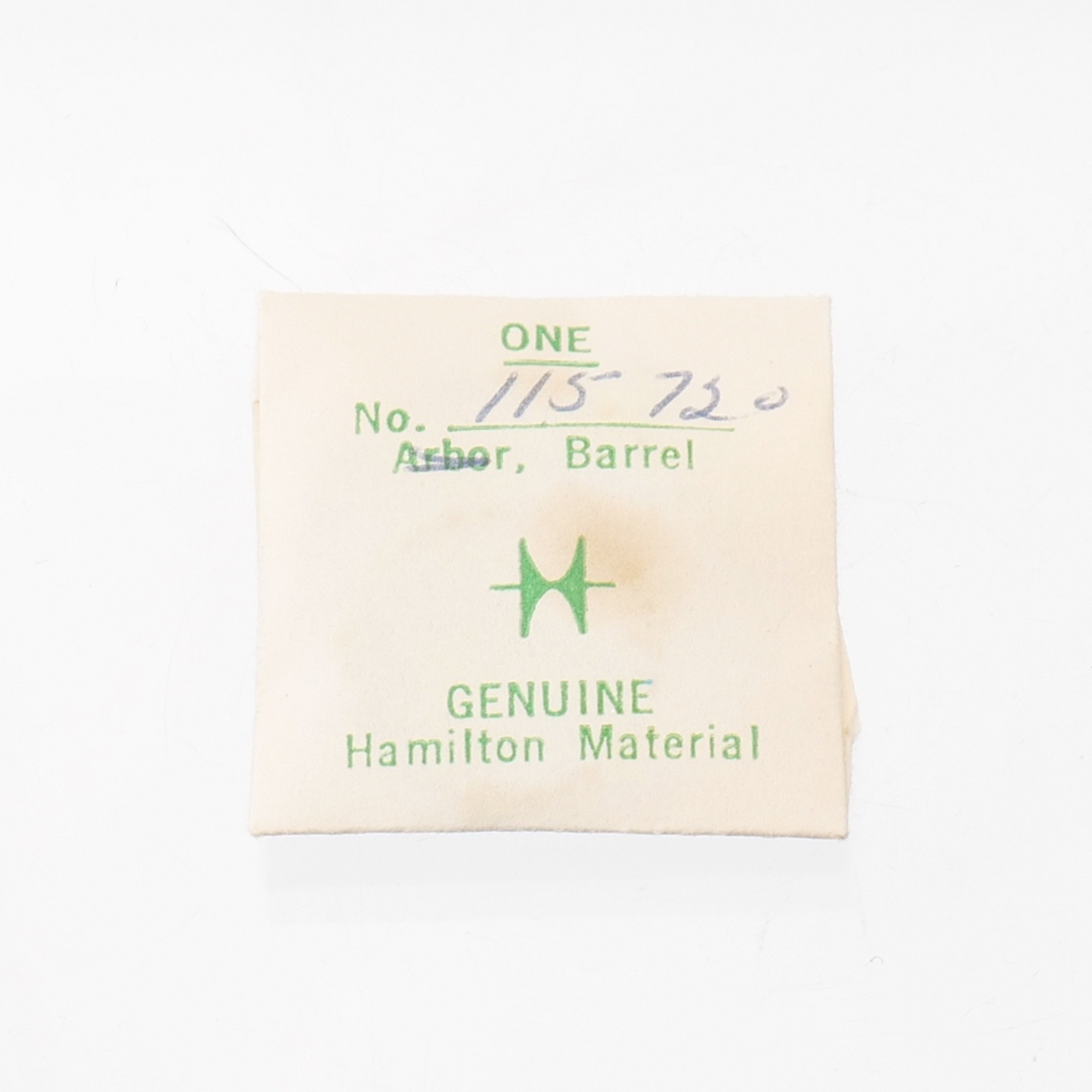 Hamilton 115720 Watch Barrel & Cap Part New Old Stock Fits Grade 699 (G18D13)