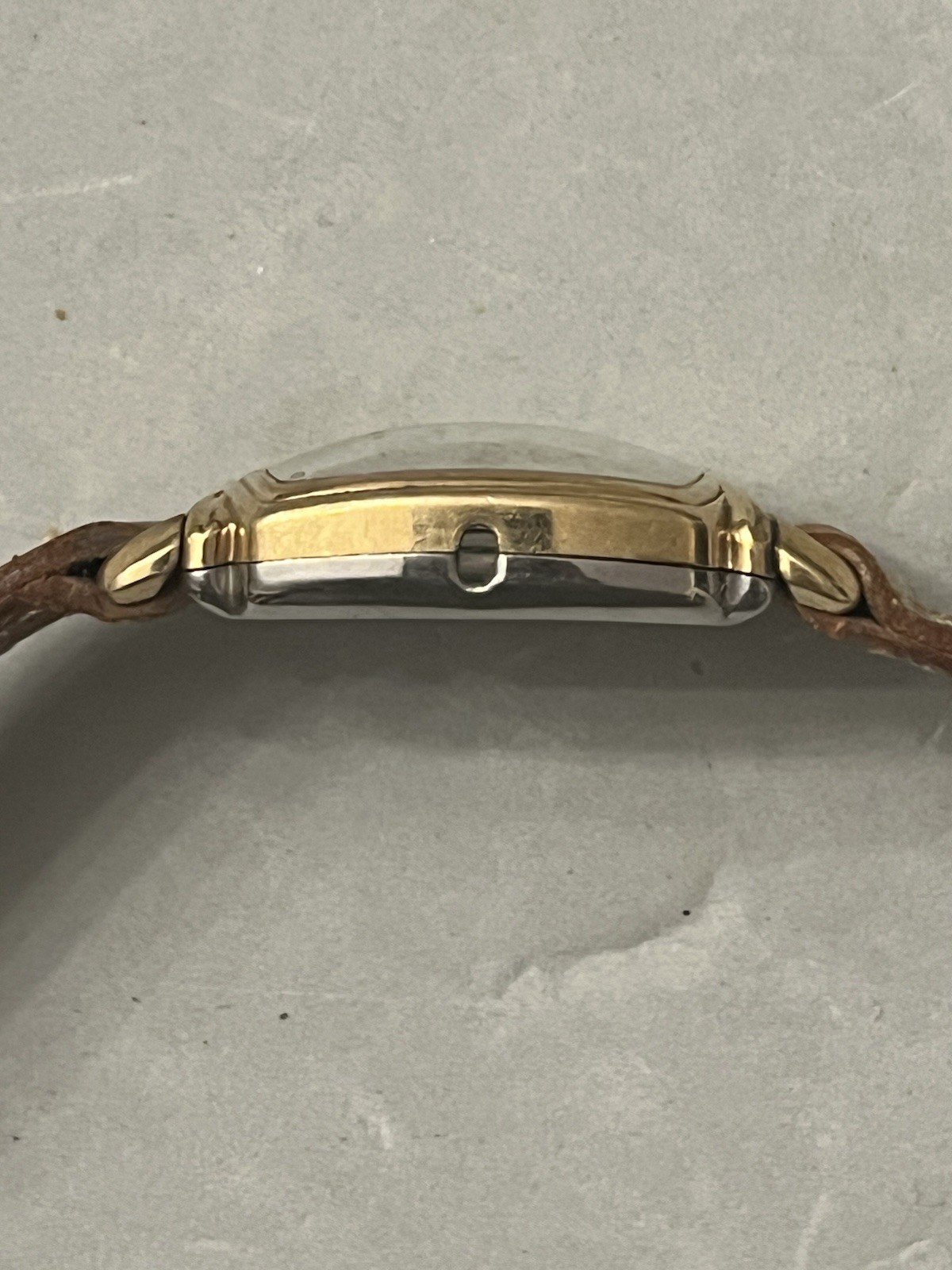 Vintage 10K RGP MASTER SUTTON Empty Watch Case & Pigskin Leather Band
