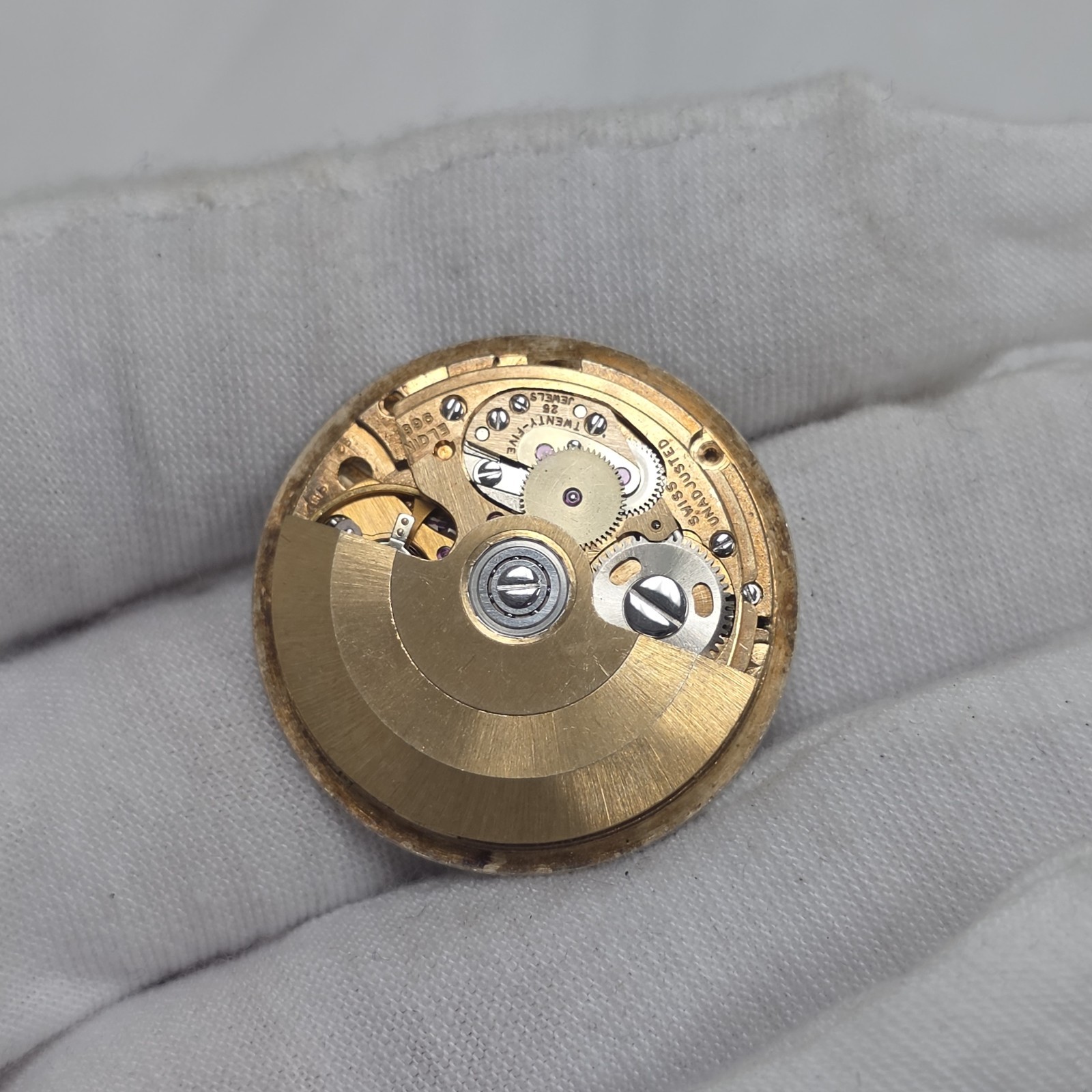 Vintage Elgin Cal 965 Mens Automatic Watch Movement 25 Jewel AS 1748/49