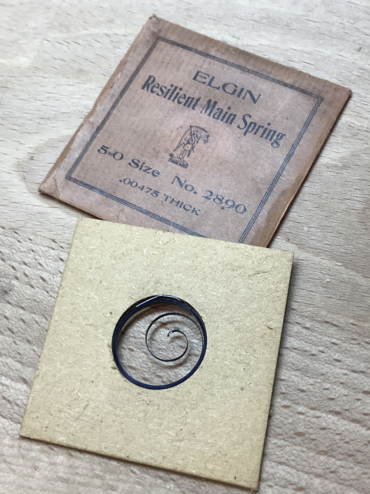 Elgin Factory Mainspring for 5/0s & 6/0s No. 2890 – Steel