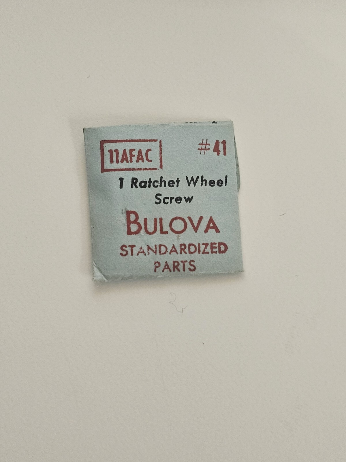 Vintage NOS Bulova Standardized Parts 11AFAC #41 Ratchet Wheel Screw