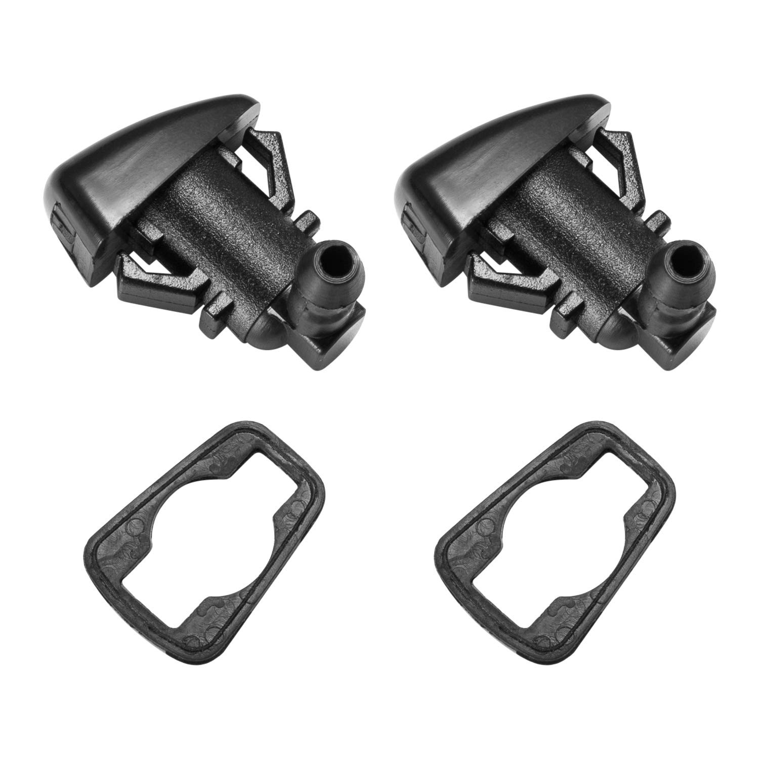 Belleone 2PCS Front Windshield Washer Nozzle Wiper Spray Kit fit for Black