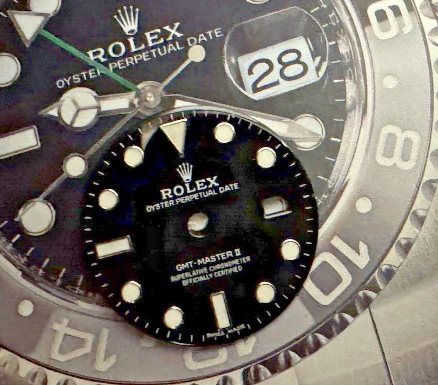 Rolex Dial Black Factory GMT II BLACK REF 126715 Steel Swiss GENUINE EXCELLENT