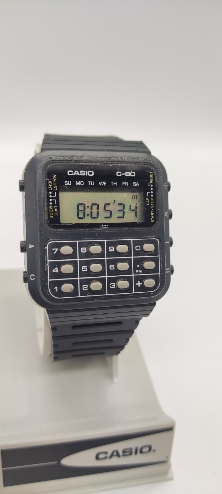 Casio C-80 Vintage Calculator Watch made in Japan – New Battery & Strap