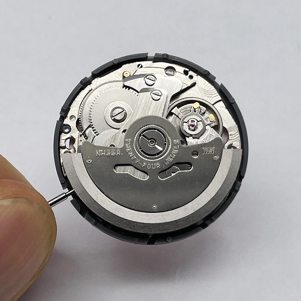 Genuine Mechanical Movement Modified Mechanism Black/Blue/Vintage-Silver Disc