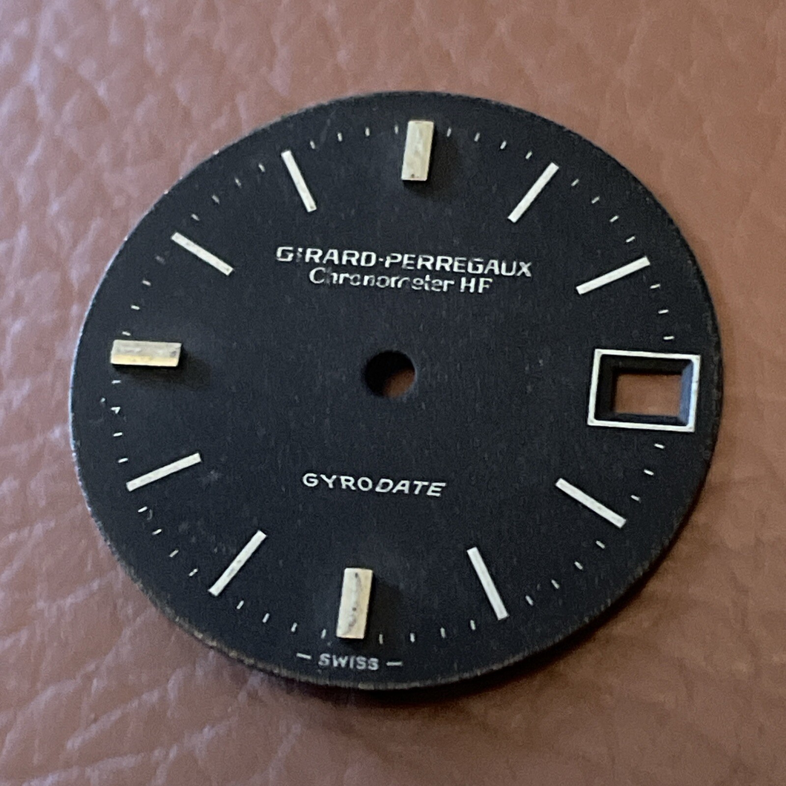 Dial For Girard Perregaux Gyromatic Chronometer HF Gyrodate Black Swiss Black 26