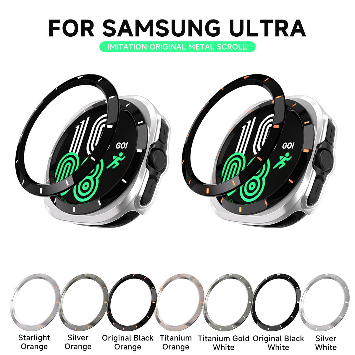 PC Bezel Ring Styling Frame Case Cover For Samsung Galaxy Watch Ultra 47MM