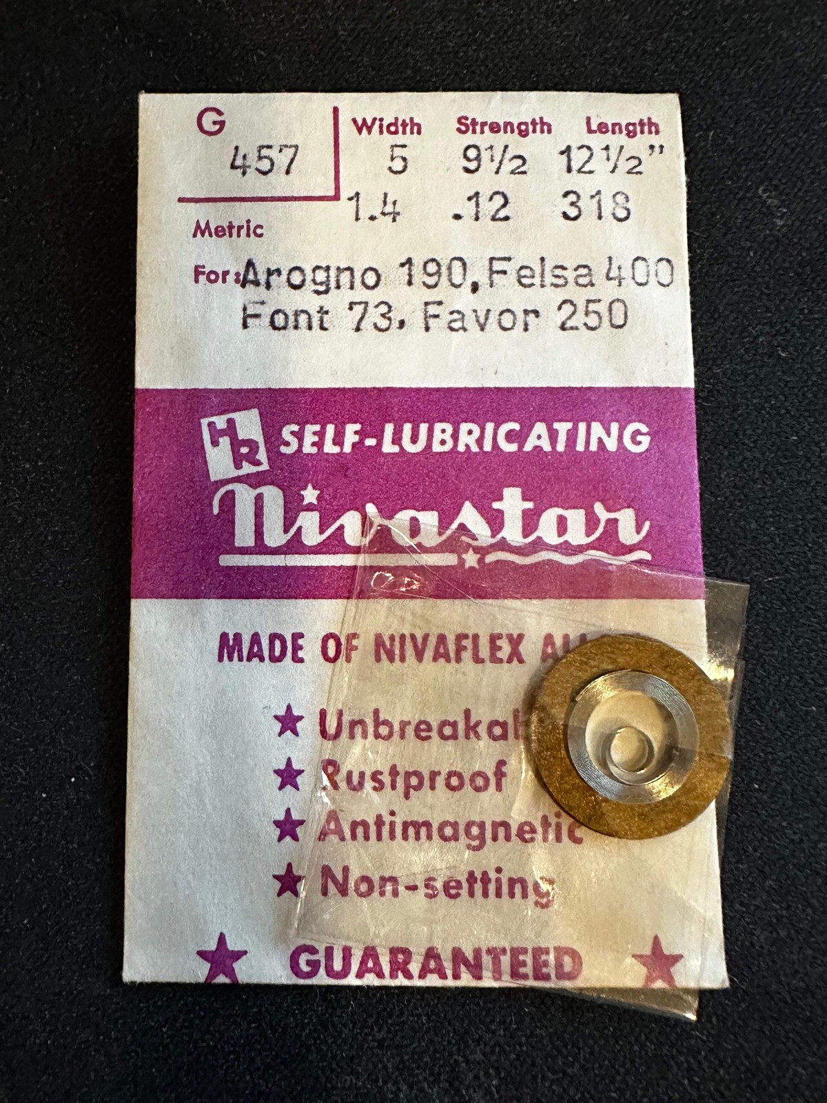 HR Nivastar Mainspring G457 for Arogno 190, Felsa 400, Font 73, Favor 250 – Allo