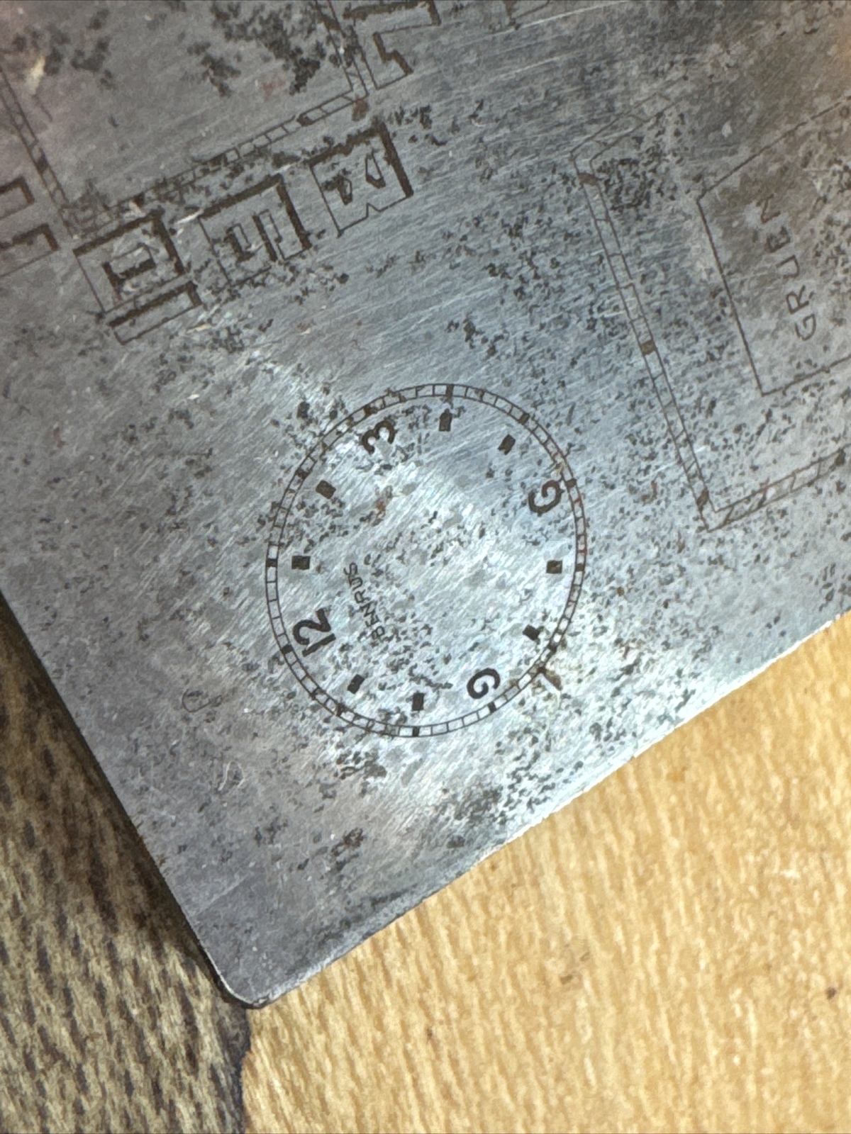 Vintage Multi Dial Printing Plate Illinois Waltham T942