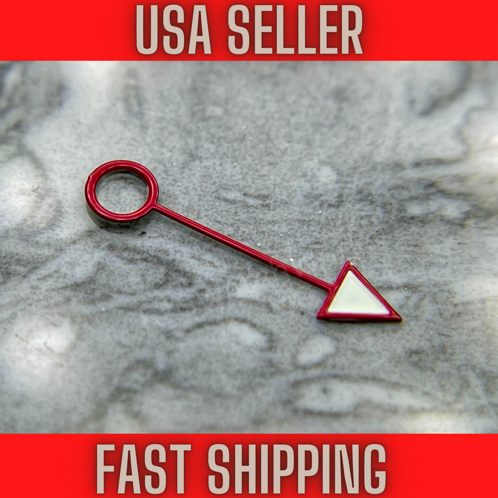 Red GMT Hand Fits Seiko NH34, 4R34, SSK, Green luminous — USA SELLER