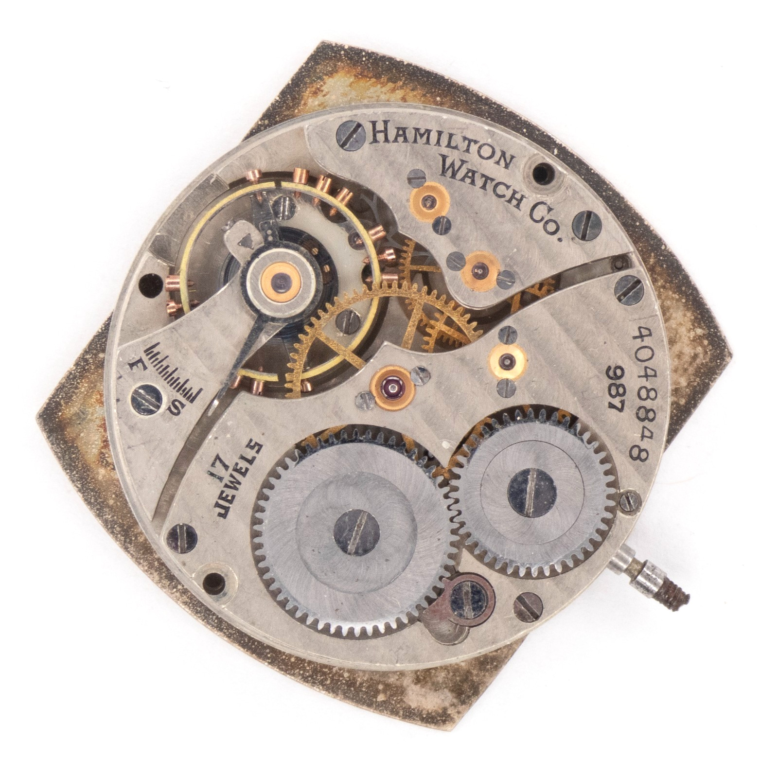 Vintage Hamilton Caliber 987 17-Jewel Wristwatch Movement