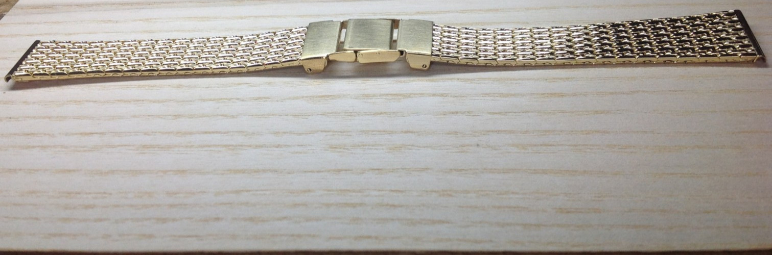 Seiko Gold Plated Stainless Steel Watch Band / Strap – 19mm – Genuine – B1695A