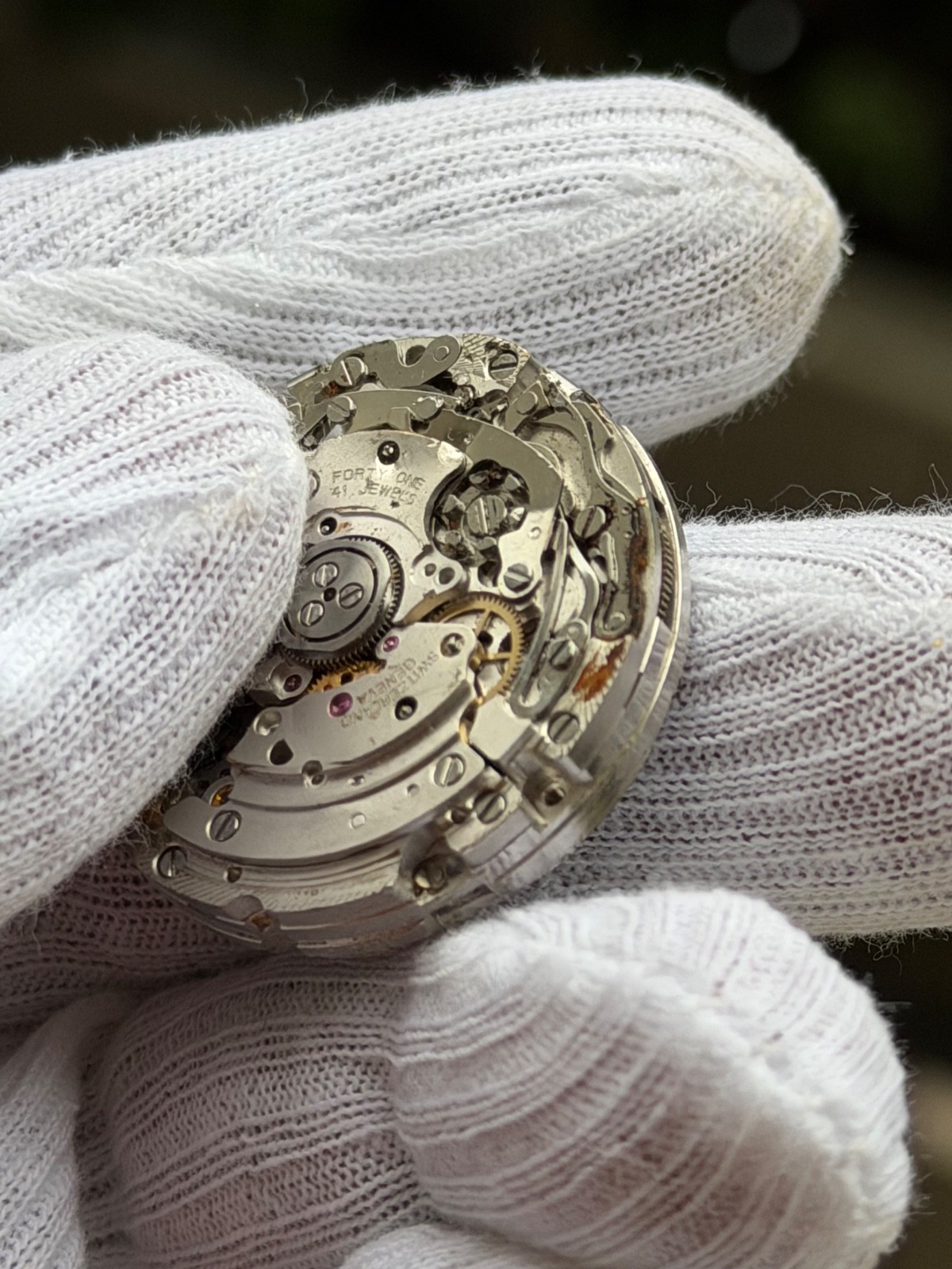 TUDOR Chrono DAMAGED MT5813 MainPlate & Movement For parts or restore