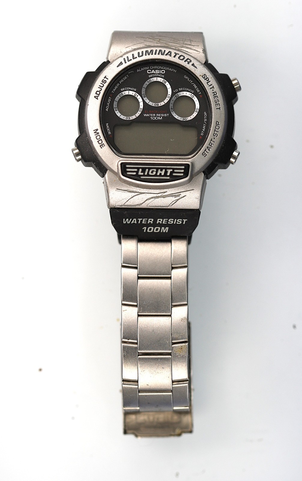 Casio Watch Men W-728H Plastic Stainless Steel 100m Battery Quartz NON-WORKING