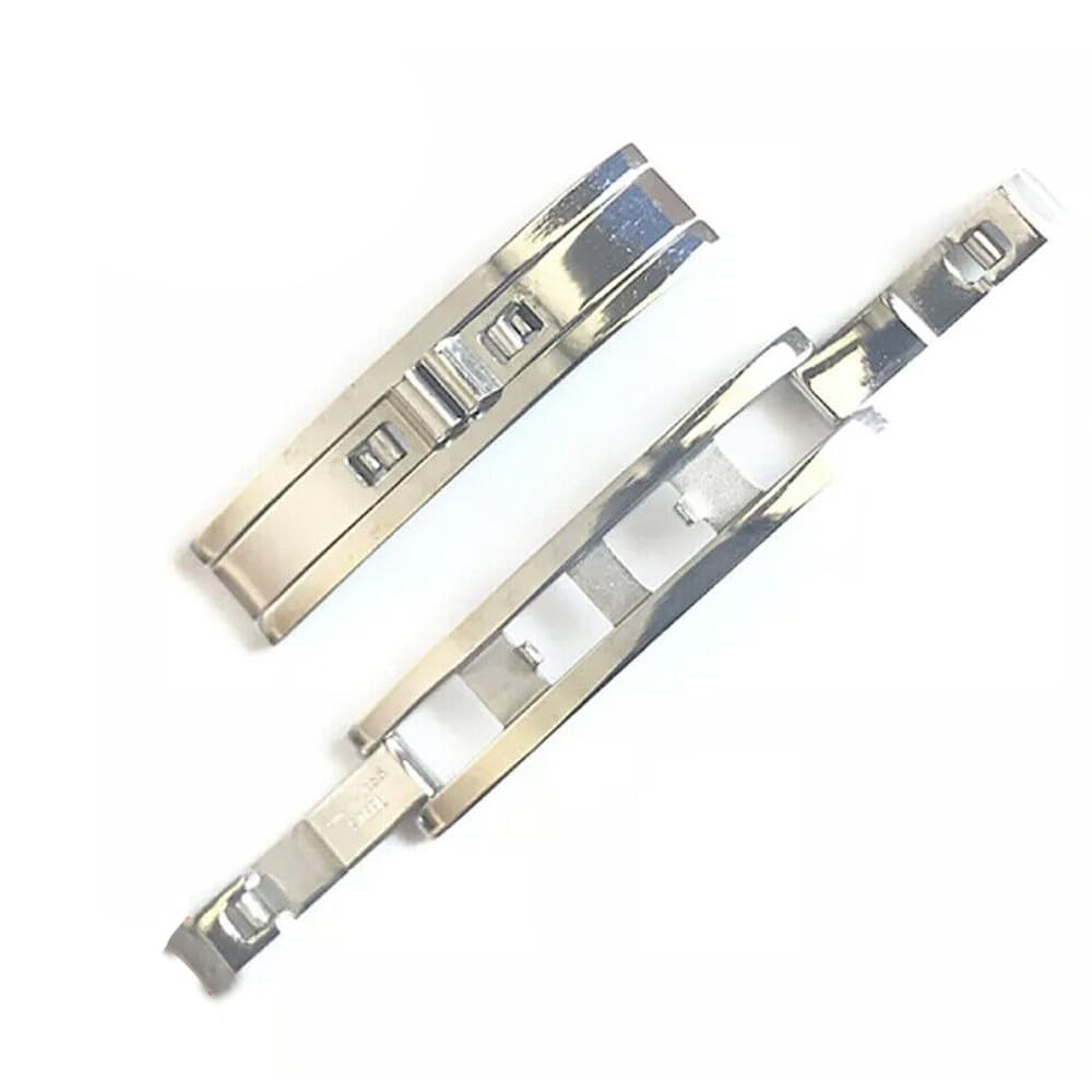 2 Pieces Stainless Steel Watch Buckle 5mm Double Pull Folding Butterfly Clasp Wa