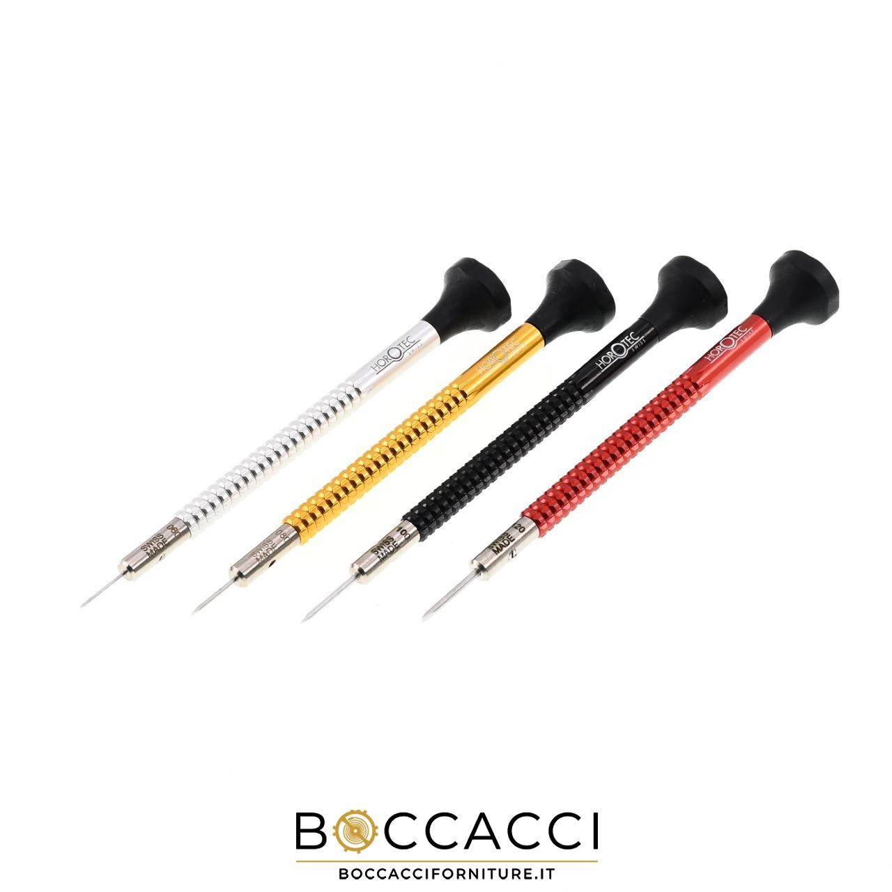 HOROTEC Assortment of Watchmaker Screwdrivers, 4 Pieces (Ø 0.60-0.80-1.00-1.2…