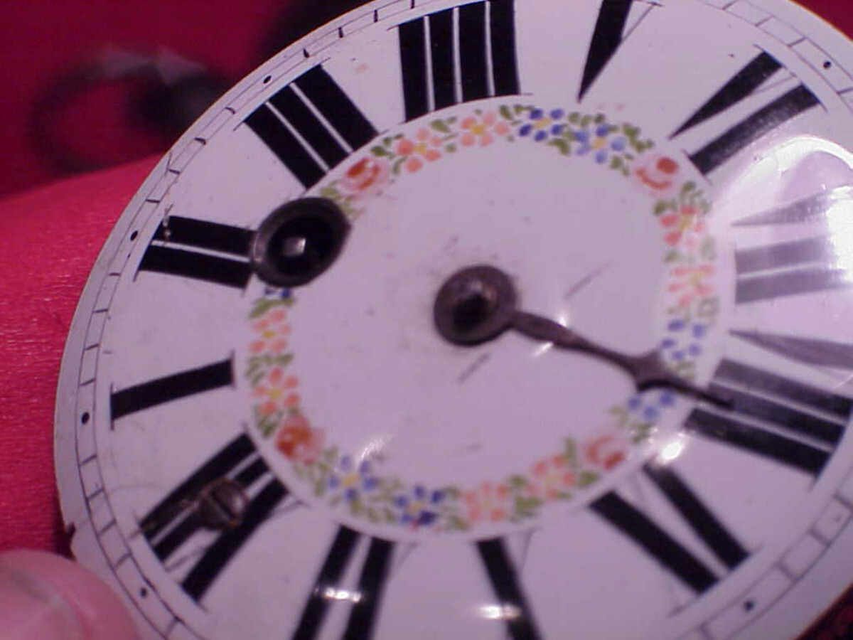 VINTAGE 45.8MM REPEATER PARTIAL VERGE FUSEE COLORED DIAL POCKET WATCH MOVEMENT