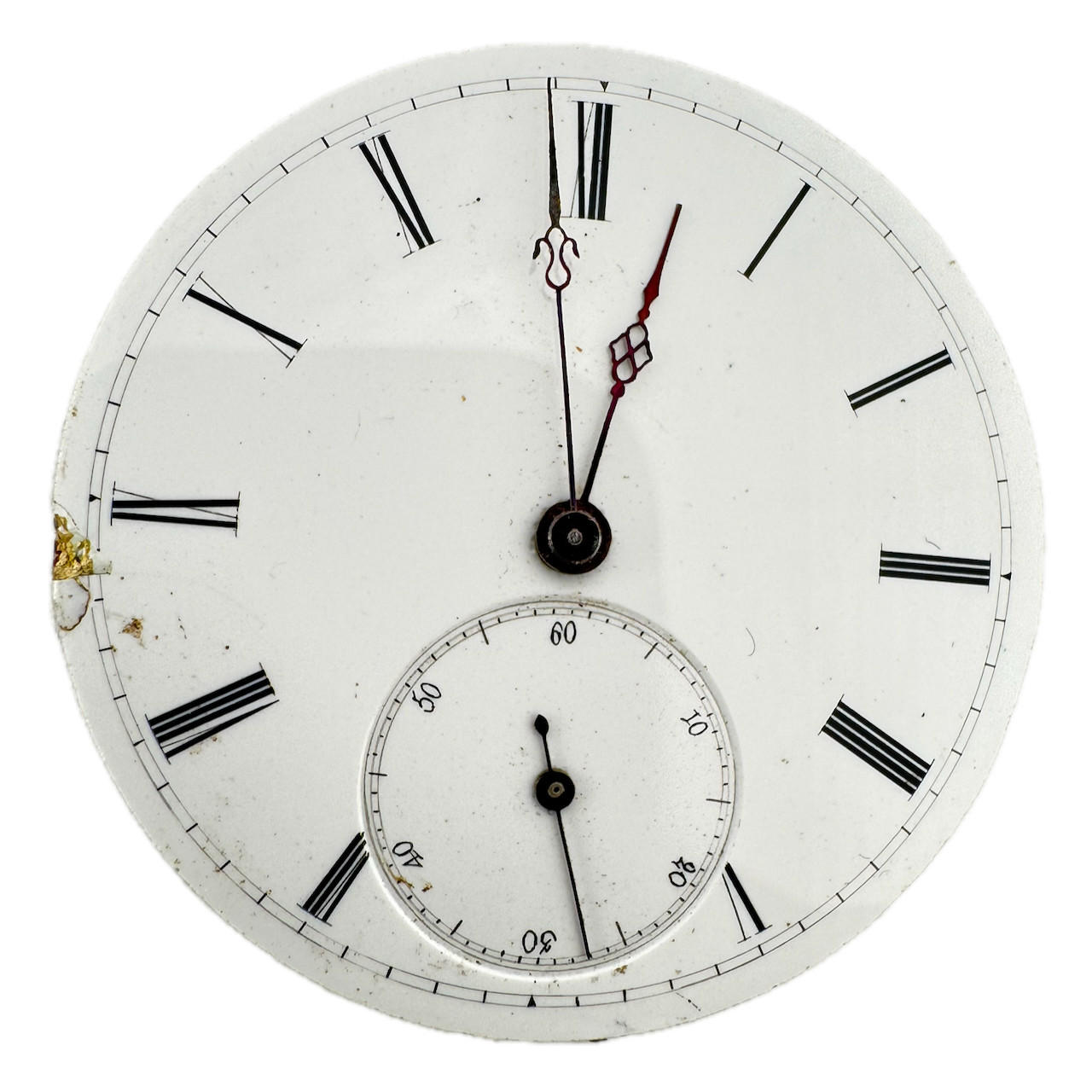 Antique 38mm Unbranded Key Wind Swiss Lever Pocket Watch Movement Swiss