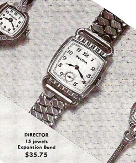 Rare NOS Vintage 1950s Bulova Director Glass Watch Crystal Antique
