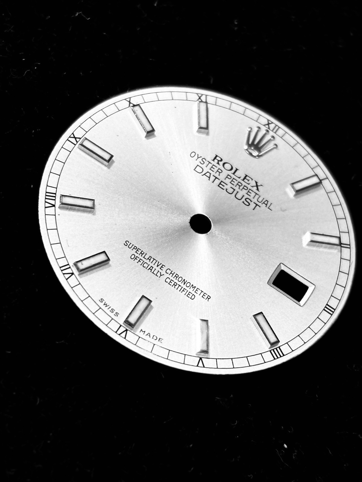 Factory Rolex Datejust Dial 16234 116234 116200 Luninous Stick Silver 36mm