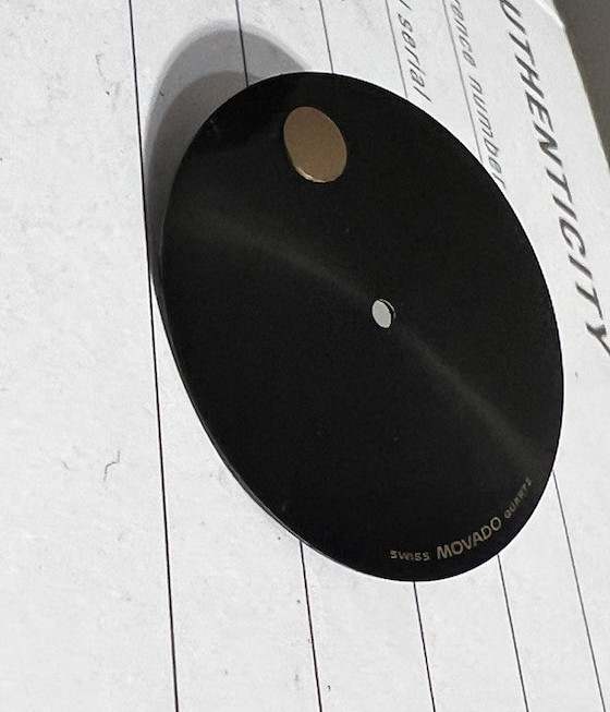 Movado Museum Watch Dial MUSEUM ORIGINAL BLACK 27 MM Swiss Made PREOWNED NICE