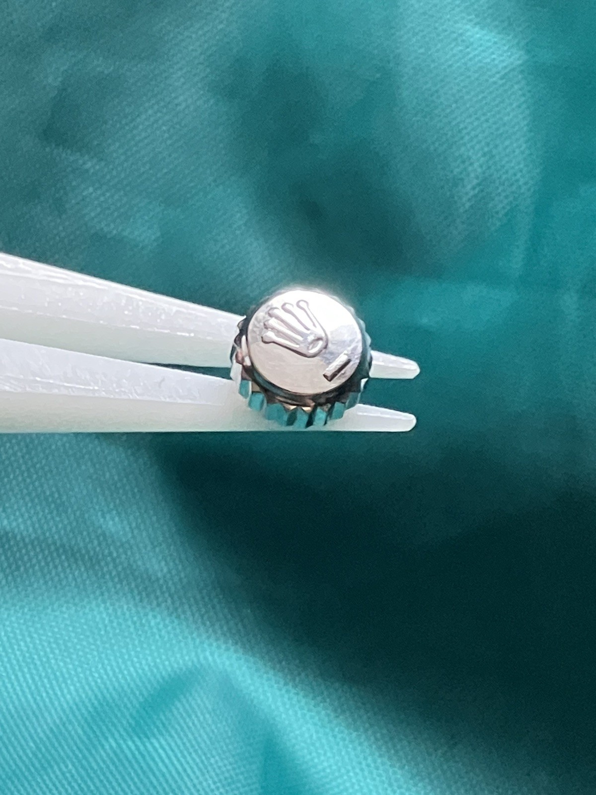 Genuine Rolex 6mm Steel twin lock Crown for Datejust 36 41 Etc. Preowned