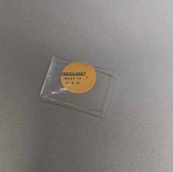 NOS W-C Watch Craft 2MA243 Elgin Mineral Glass Domed Crystal 24.3 x 16.2 MM