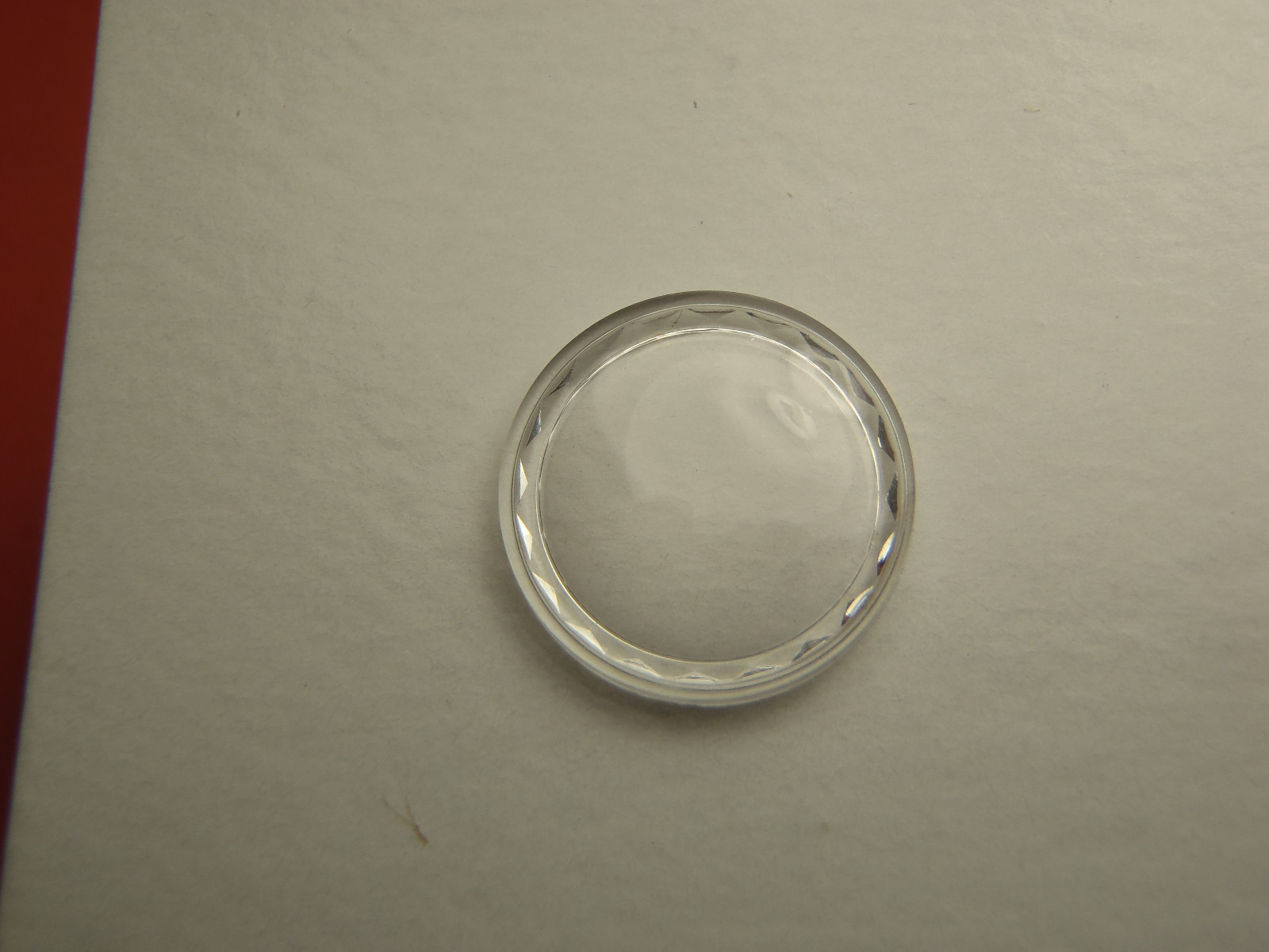 FWC HIGH ROUND Diamond Edge PLASTIC WATCH STEP CRYSTAL 15.3 MM NOS