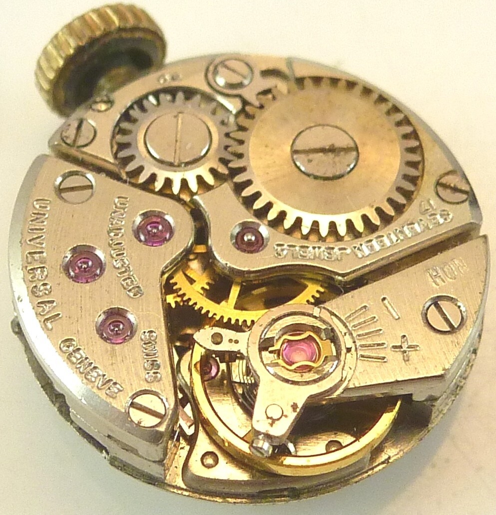Universal Geneve 13mm Wrist Watch Movement – Good Balance – Parts / Repair