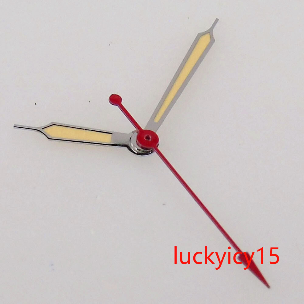 Silver Yellow Hands Green Luminous Watch Hand fit NH35 NH36 2824 Accessories