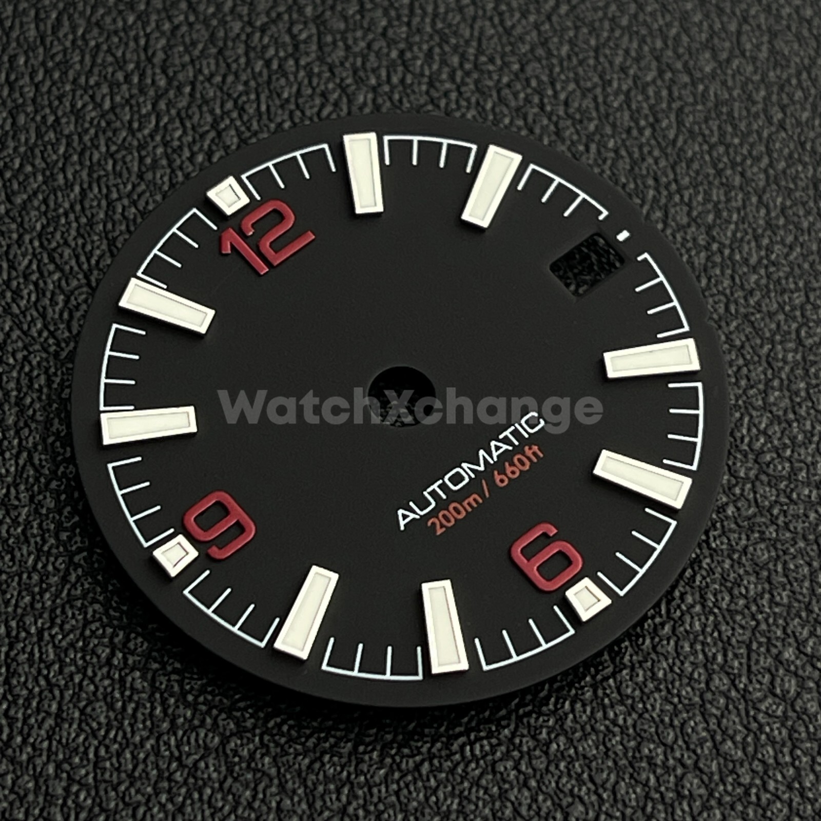 28.5mm Black & Red Watch Dial Face for NH34 NH35 Movements