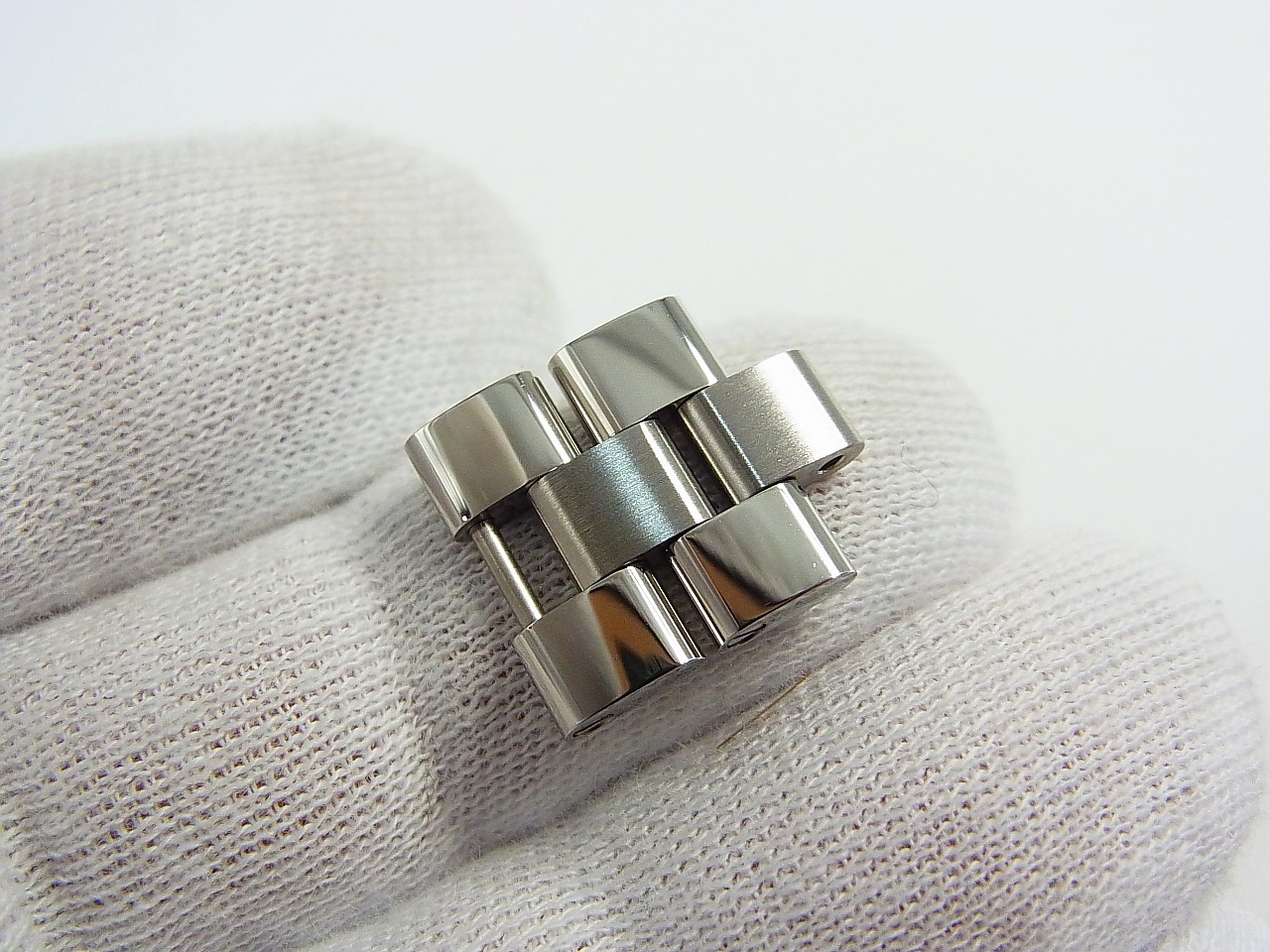 Cartier Roadster Watch 15mm Genuine SS Link Band Bracelet Parts 2pcs set Mint