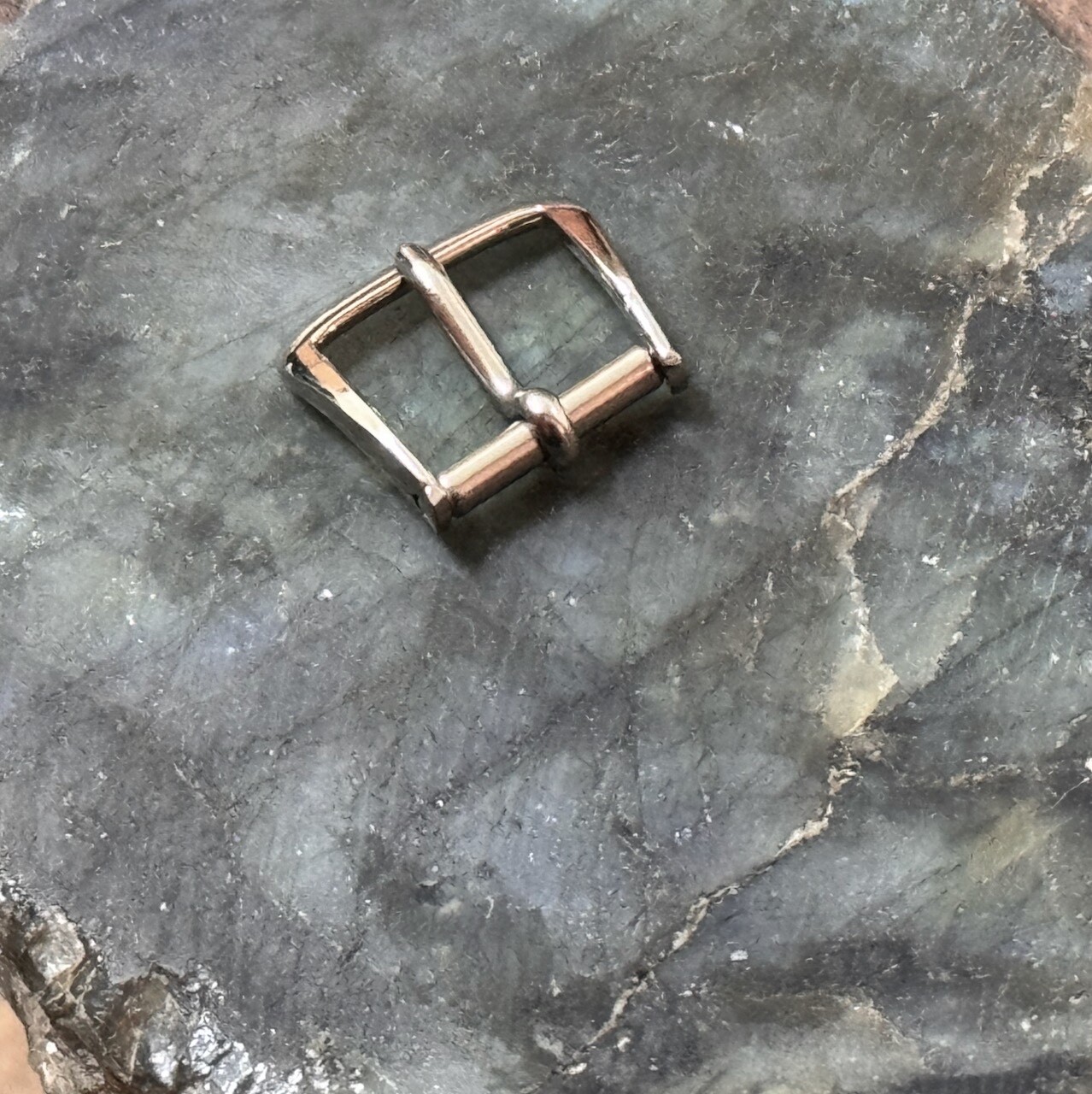 Vintage steel watch buckle 10mm opening c. 1950s/60s fits dressy ladies bands