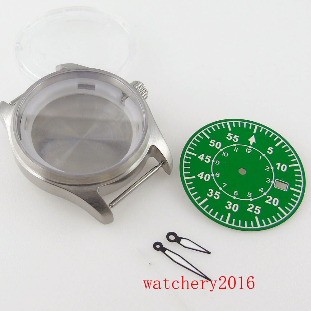 39mm Sapphire Glass Watch Case Dial Hands Fit NH35 Steel or CUSN8 Solid Bronze