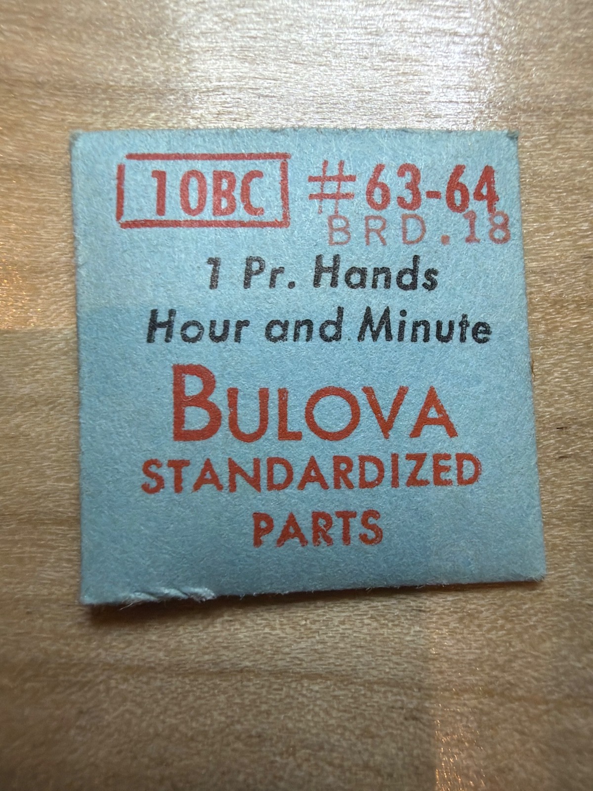 Bulova – NOS – 63-64 Pair of Watch Hands – Various Calibers & Finishes