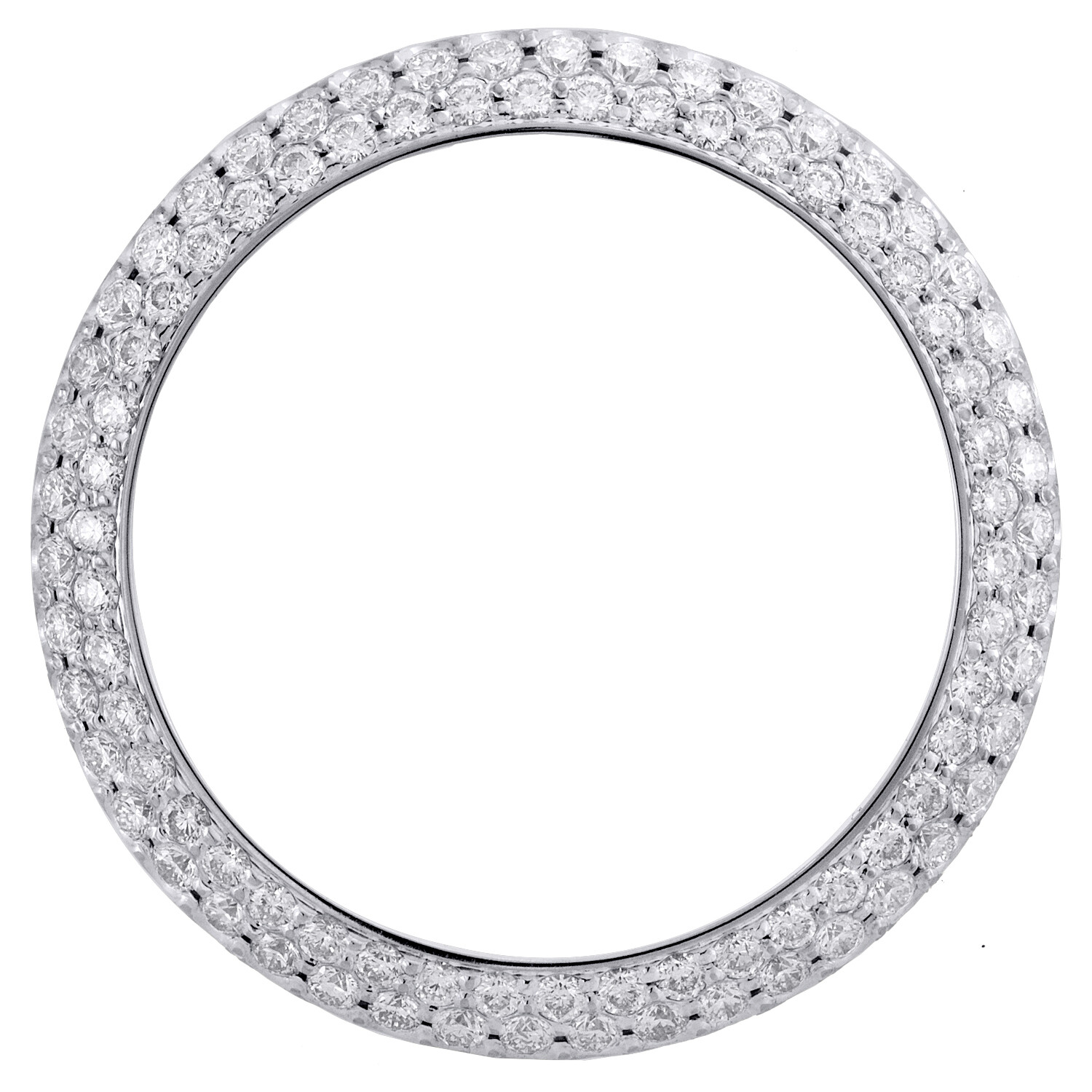 Rolex DateJust Custom Diamond Bezel Fits 36mm Watch Domed Honeycomb Set 4.64 CT.