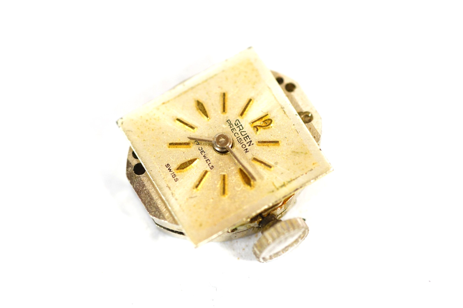 GRUEN Precision Watch 268R Movement 17 Jewels HELBROS Wristwatch Parts/Repair