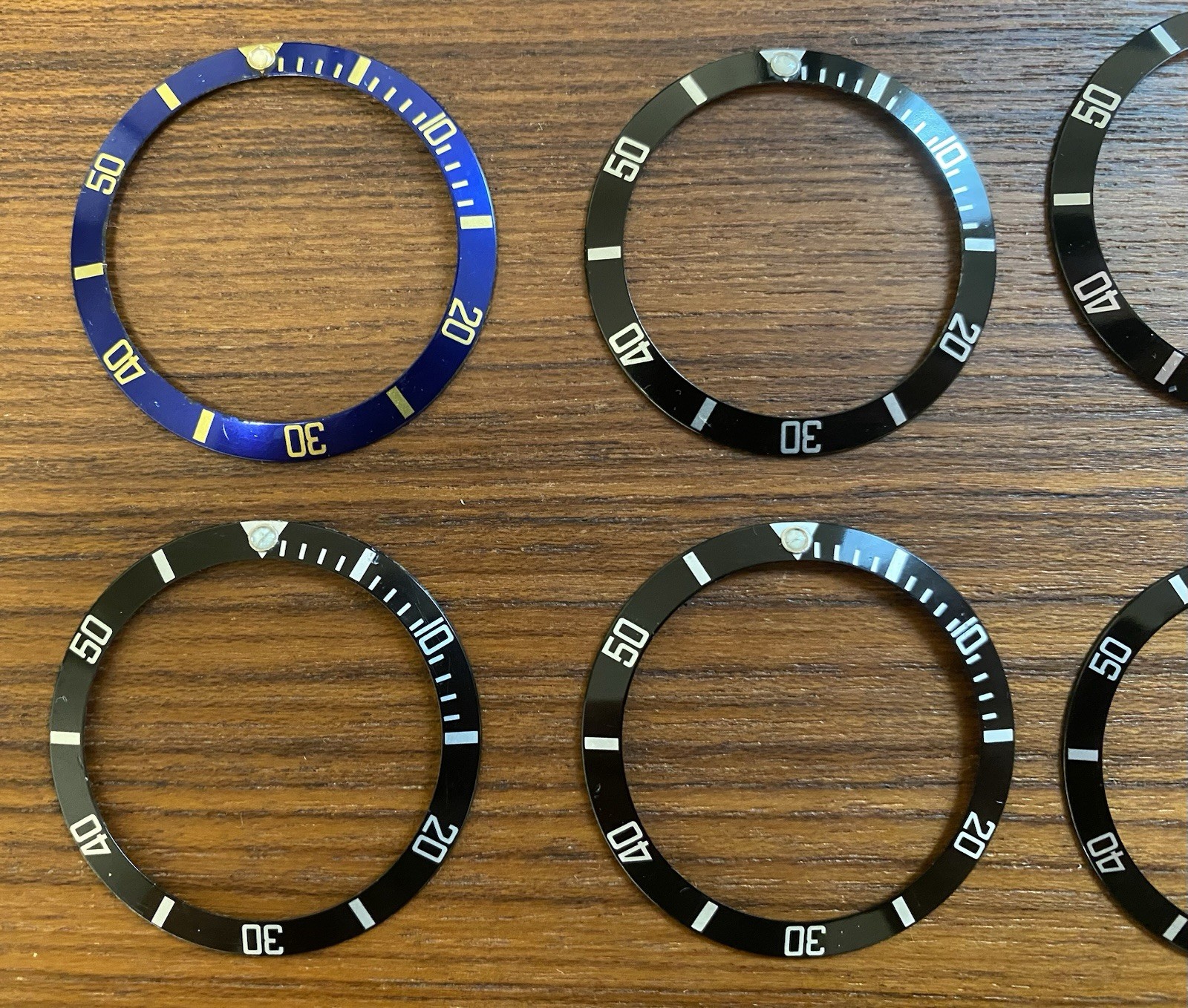 Rolex Genuine Lot of 10 Bezel Inserts Used Original Parts Submariner 16610 GMT