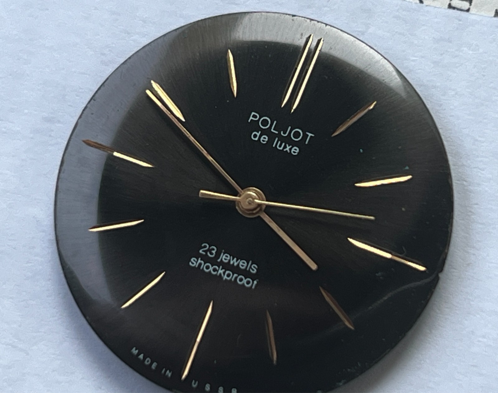 Movement Polyot 2209 caliber Gold Plated watch mechanism. FOR PARTS