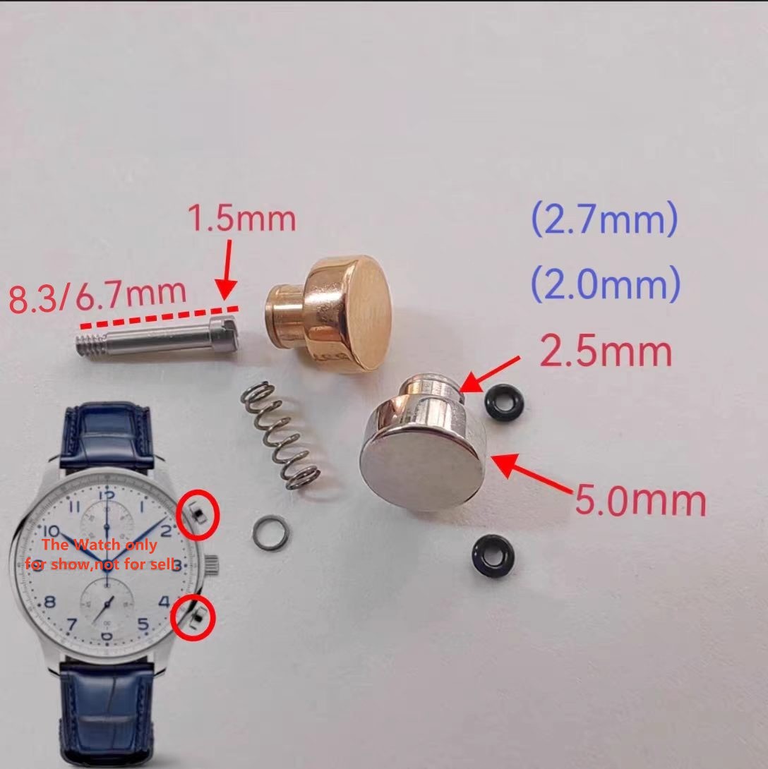 Replacement Steel Watch Pusher Button Fits IWC Portugieser IW3716 IW3714 Watches